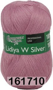 Пряжа Семеновская Lidiya W silver / Лидия ЧШ сильвер