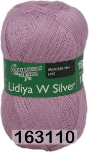 Пряжа Семеновская Lidiya W silver / Лидия ЧШ сильвер