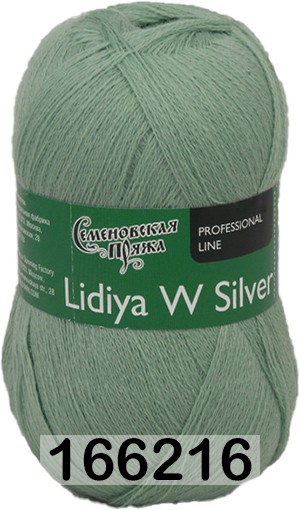 Пряжа Семеновская Lidiya W silver / Лидия ЧШ сильвер