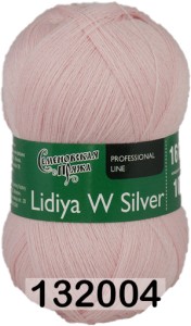 Пряжа Семеновская Lidiya W silver / Лидия ЧШ сильвер