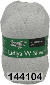 Пряжа Семеновская Lidiya W silver / Лидия ЧШ сильвер