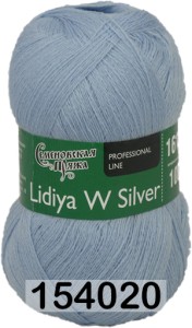 Пряжа Семеновская Lidiya W silver / Лидия ЧШ сильвер