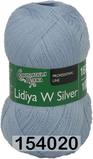 Пряжа Семеновская Lidiya W silver / Лидия ЧШ сильвер