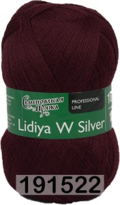 Пряжа Семеновская Lidiya W silver / Лидия ЧШ сильвер