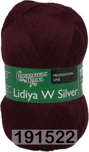 Пряжа Семеновская Lidiya W silver / Лидия ЧШ сильвер