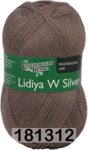 Пряжа Семеновская Lidiya W silver / Лидия ЧШ сильвер