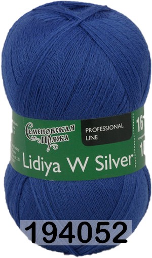 Пряжа Семеновская Lidiya W silver / Лидия ЧШ сильвер