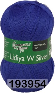 Пряжа Семеновская Lidiya W silver / Лидия ЧШ сильвер