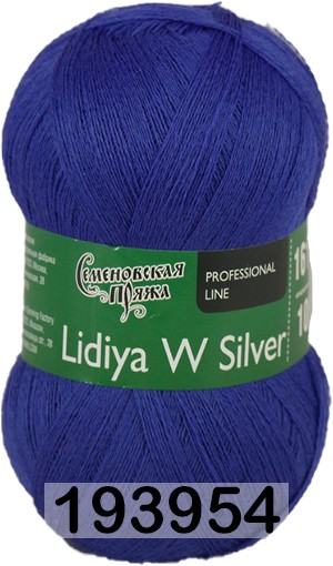 Пряжа Семеновская Lidiya W silver / Лидия ЧШ сильвер
