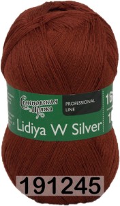Пряжа Семеновская Lidiya W silver / Лидия ЧШ сильвер