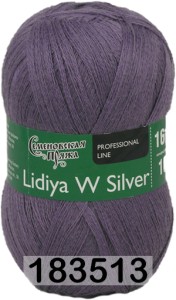 Пряжа Семеновская Lidiya W silver / Лидия ЧШ сильвер