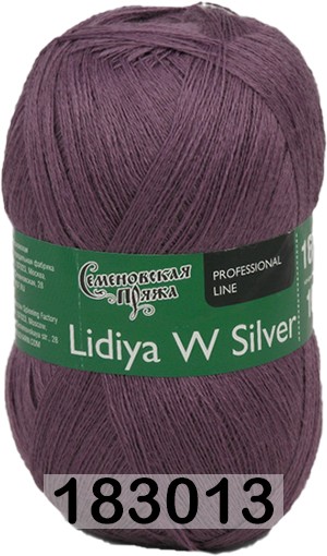 Пряжа Семеновская Lidiya W silver / Лидия ЧШ сильвер