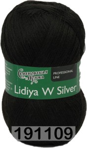 Пряжа Семеновская Lidiya W silver / Лидия ЧШ сильвер