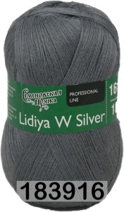 Пряжа Семеновская Lidiya W silver / Лидия ЧШ сильвер