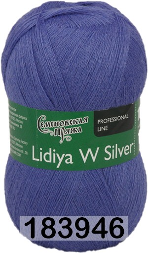 Пряжа Семеновская Lidiya W silver / Лидия ЧШ сильвер