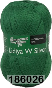 Пряжа Семеновская Lidiya W silver / Лидия ЧШ сильвер