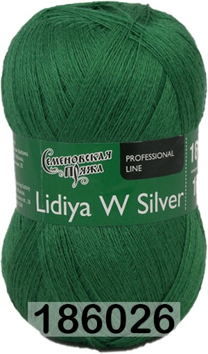 Пряжа Семеновская Lidiya W silver / Лидия ЧШ сильвер