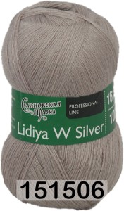 Пряжа Семеновская Lidiya W silver / Лидия ЧШ сильвер