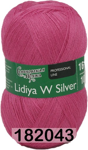 Пряжа Семеновская Lidiya W silver / Лидия ЧШ сильвер