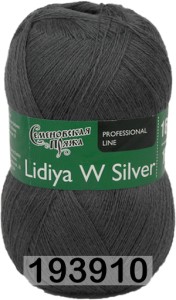 Пряжа Семеновская Lidiya W silver / Лидия ЧШ сильвер
