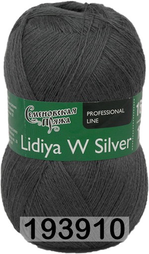 Пряжа Семеновская Lidiya W silver / Лидия ЧШ сильвер