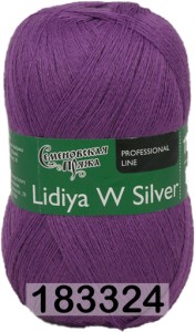 Пряжа Семеновская Lidiya W silver / Лидия ЧШ сильвер
