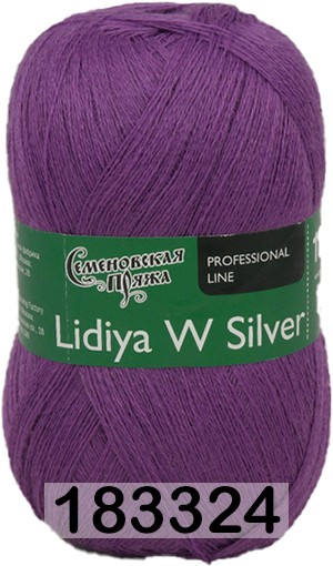 Пряжа Семеновская Lidiya W silver / Лидия ЧШ сильвер