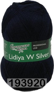 Пряжа Семеновская Lidiya W silver / Лидия ЧШ сильвер