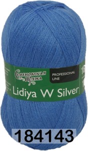 Пряжа Семеновская Lidiya W silver / Лидия ЧШ сильвер