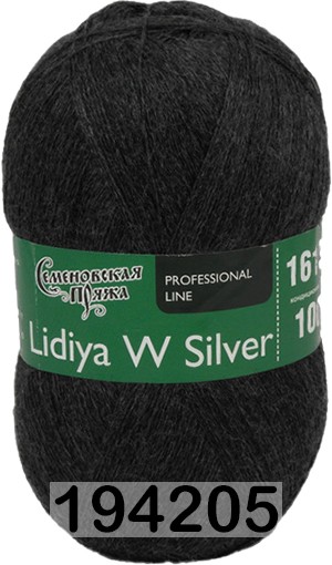 Пряжа Семеновская Lidiya W silver / Лидия ЧШ сильвер в Керчи