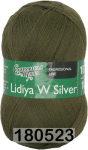 Пряжа Семеновская Lidiya W silver / Лидия ЧШ сильвер