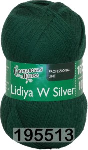 Пряжа Семеновская Lidiya W silver / Лидия ЧШ сильвер