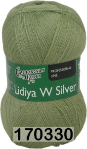 Пряжа Семеновская Lidiya W silver / Лидия ЧШ сильвер