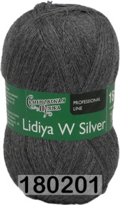 Пряжа Семеновская Lidiya W silver / Лидия ЧШ сильвер