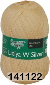 Пряжа Семеновская Lidiya W silver / Лидия ЧШ сильвер