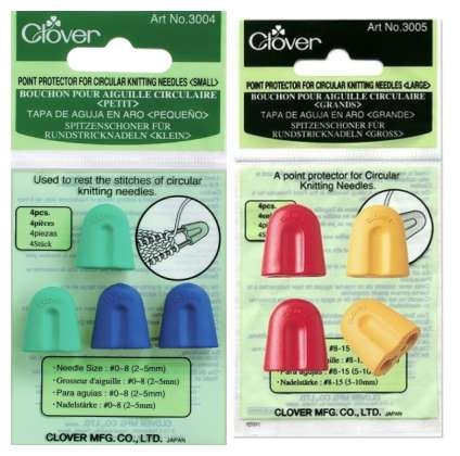 Защитные колпачки для круговых вязальных спиц clover