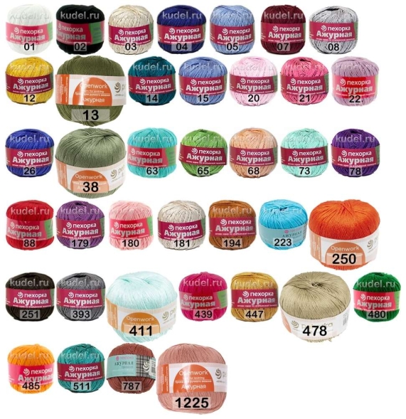 Пряжа пехорка ажурная