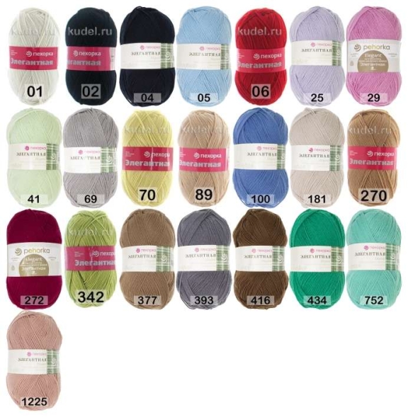 Пряжа пехорка элегантная