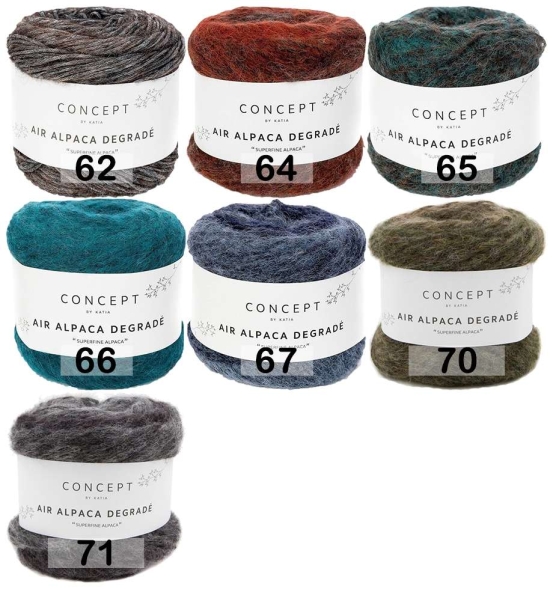 Пряжа concept air alpaca degrade