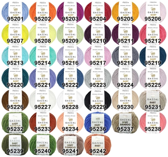Пряжа gazzal baby bamboo