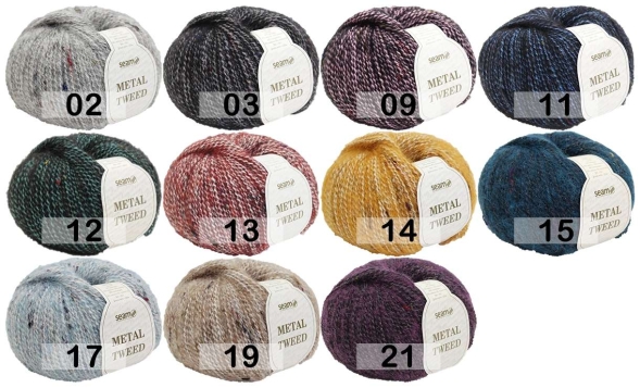 Пряжа сеам metal tweed