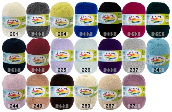 Пряжа alpina white rabbit