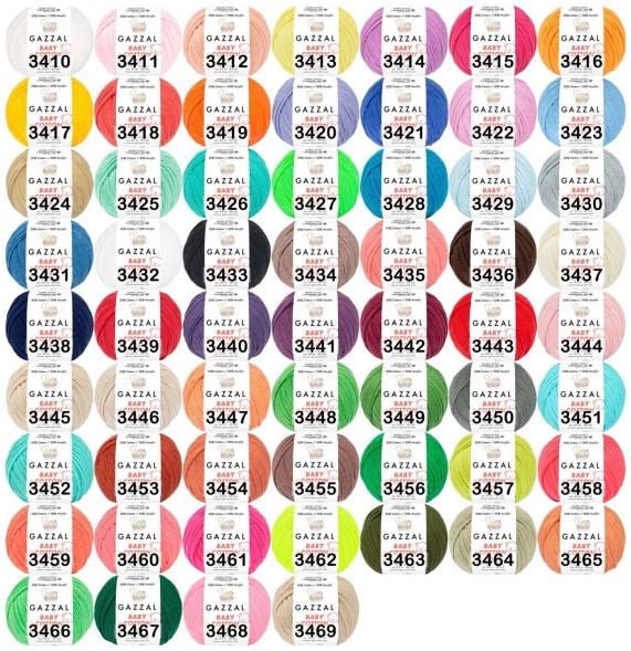 Пряжа gazzal baby cotton 25
