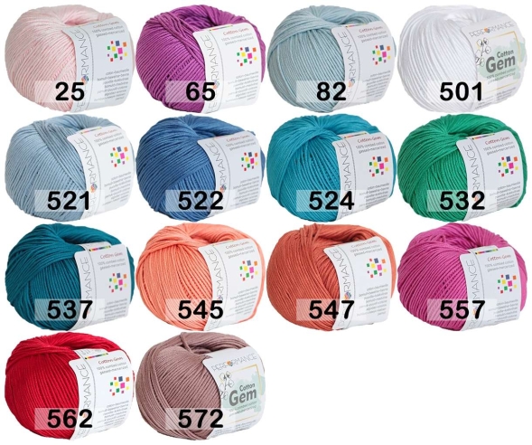 Пряжа performance cotton gem