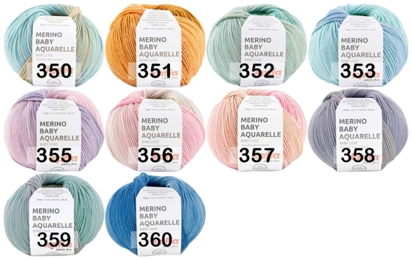 Пряжа katia merino baby aquarelle