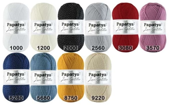 Пряжа kamgarn love glitter papatya