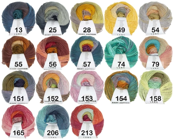 Пряжа lang yarns baby cotton color