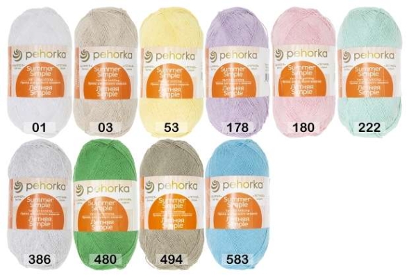 Пряжа пехорка летняя simple