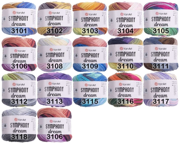 Пряжа yarnart symphony dream в новороссийске