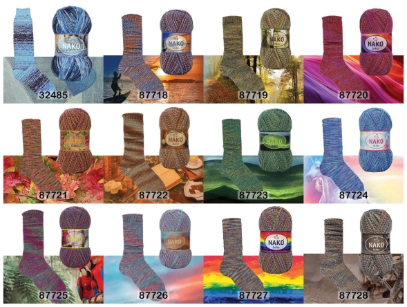 Пряжа nako boho desen